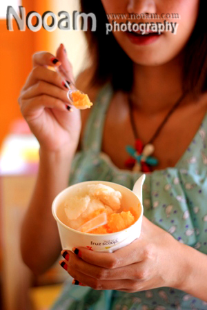 รีวิว ร้านไอติม ร้านไอศกรีม Fruz Scoop ไอติมรสชาติผลไม้ @ ซานโตรินี่ พาร์ค ชะอำ