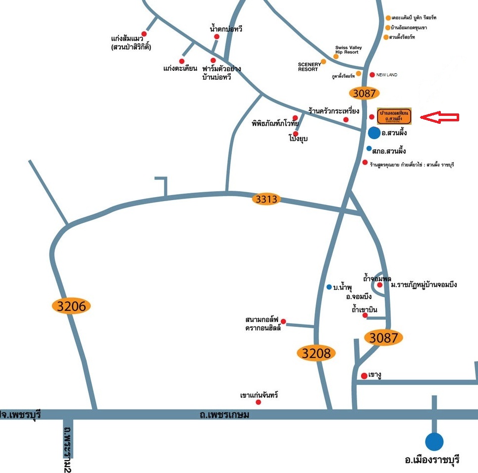 แผนที่ บ้านหอมเทียน สวนผึ้ง เทศกาลประจำปี candle 2013 โรแมนติกท่ามกลางแสงเทียน