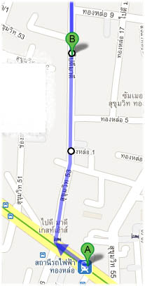 แผนที่ร้าน Purr Cat Cafe Club เพอร์ แคท คาเฟ่ คลับ คาเฟ่สำหรับคนรักแมว เค้กอร่อย รับอาบน้ำแมวด้วย ตั้งอยู่ในซอยสุขุมวิท53 เจ้าของคือ คุณเพชร
